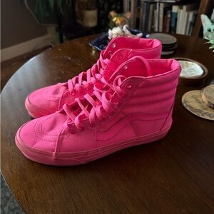 Vibrant Pink High-Top Vans